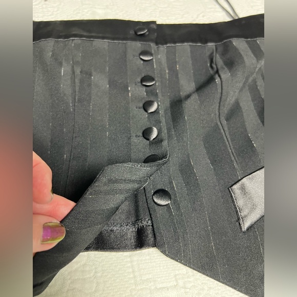 Tuxedo Black Strapless Corset Top - Picture 2 of 10